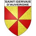 Pegatinas escudo de armas de Saint-Gervais_d'Auvergne adhesivo de la etiqueta engomada