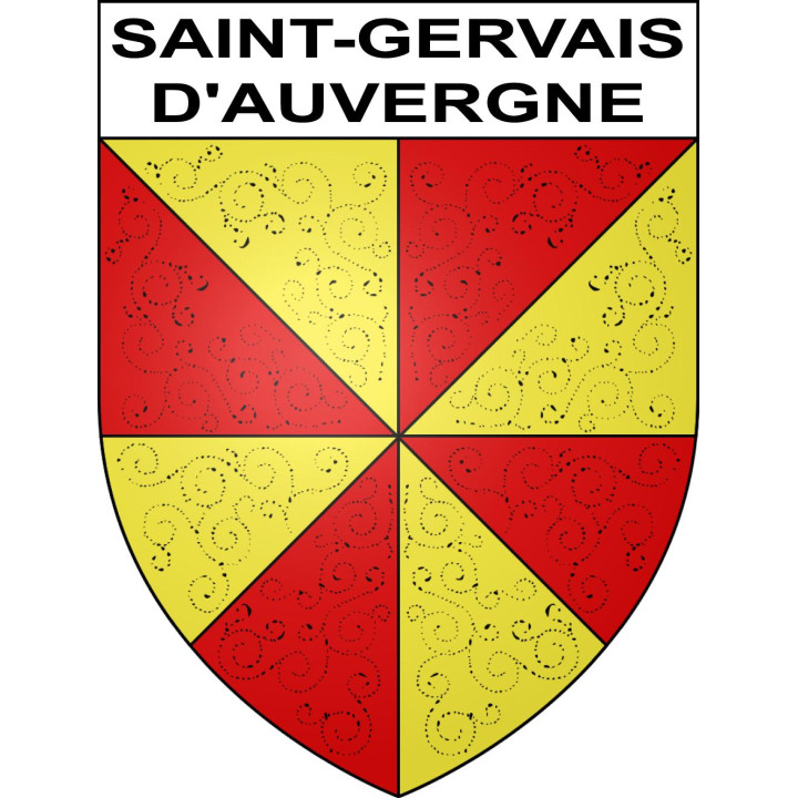 Saint-Gervais_d'Auvergne Sticker wappen, gelsenkirchen, augsburg, klebender aufkleber
