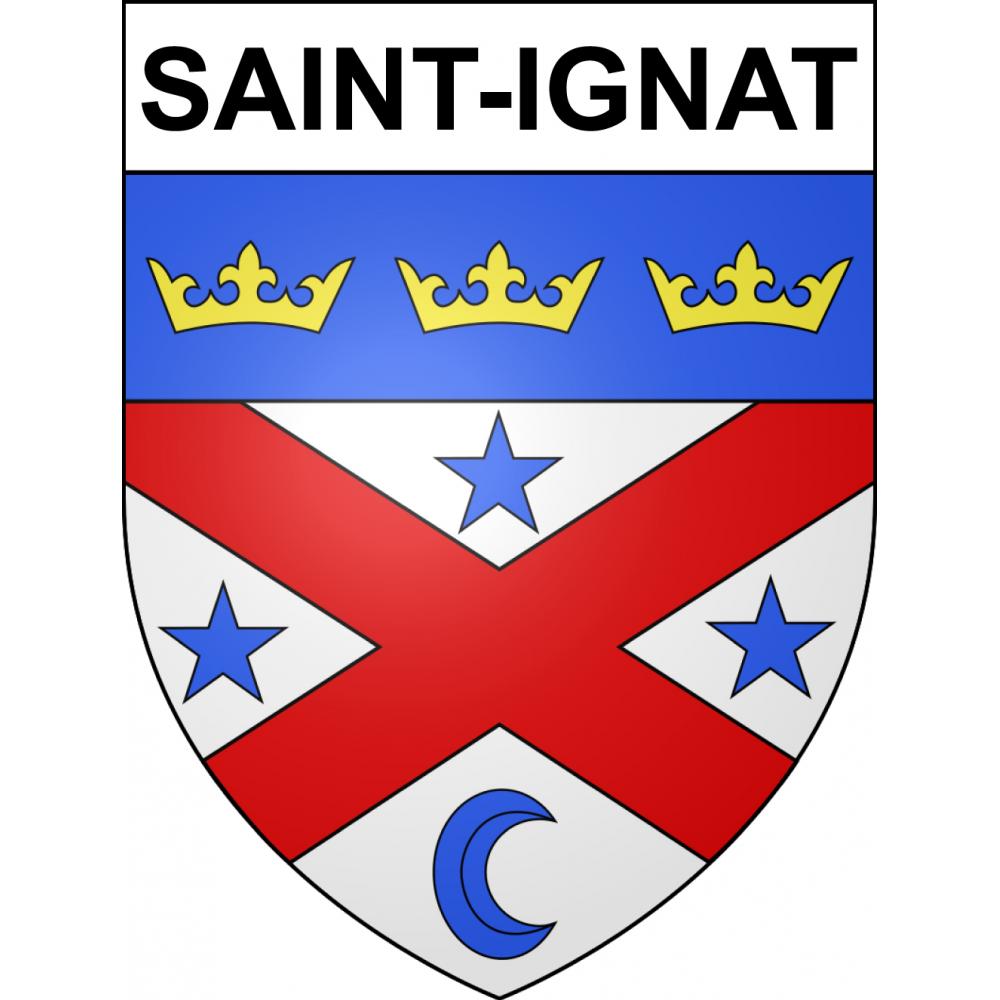 Saint-Ignat 63 ville sticker blason écusson autocollant adhésif