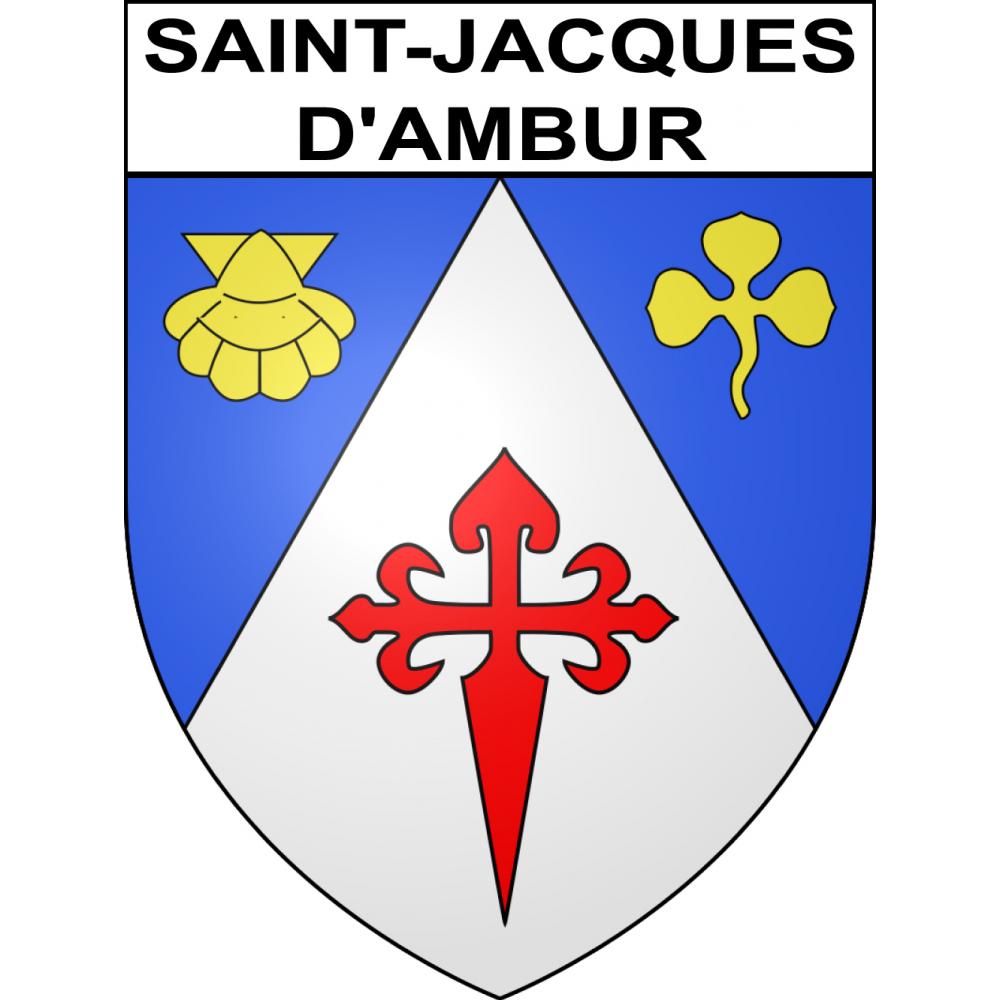 Saint-Jacques-d'Ambur 63 ville sticker blason écusson autocollant adhésif
