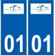 01 Divonne-les-Bains logo ville autocollant plaque sticker