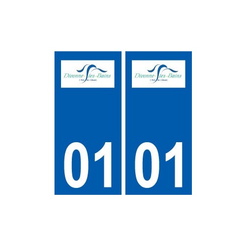01 Divonne-les-Bains logo ville autocollant plaque sticker
