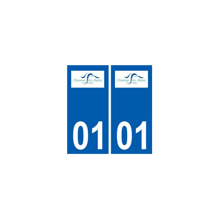 01 Divonne-les-Bains logo ville autocollant plaque sticker