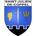 Saint-Julien-de-Coppel 63 ville sticker blason écusson autocollant adhésif