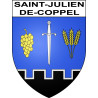 Saint-Julien-de-Coppel 63 ville sticker blason écusson autocollant adhésif