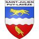 Pegatinas escudo de armas de Saint-Julien-Puy-Lavèze adhesivo de la etiqueta engomada