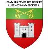 Pegatinas escudo de armas de Saint-Pierre-le-Chastel adhesivo de la etiqueta engomada