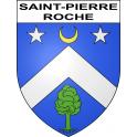 Pegatinas escudo de armas de Saint-Pierre-Roche adhesivo de la etiqueta engomada