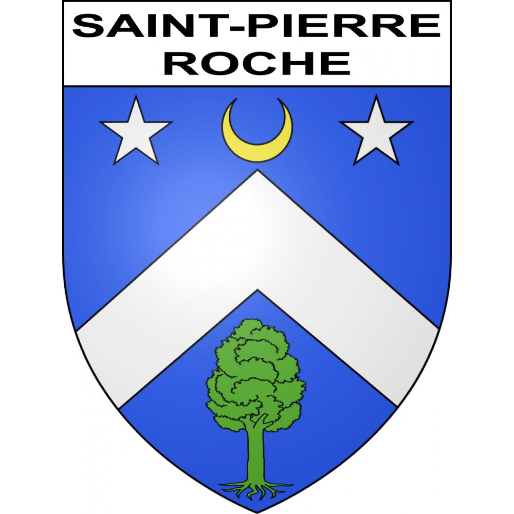 Saint-Pierre-Roche 63 ville sticker blason écusson autocollant adhésif