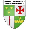 Saint-Priest-Bramefant Sticker wappen, gelsenkirchen, augsburg, klebender aufkleber