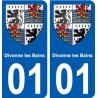 01 Divonne-les-Bains ville autocollant plaque sticker