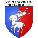 Saint-Quintin-sur-Sioule 63 ville sticker blason écusson autocollant adhésif