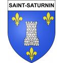 Pegatinas escudo de armas de Saint-Saturnin adhesivo de la etiqueta engomada
