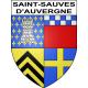 Pegatinas escudo de armas de Saint-Sauves-d'Auvergne adhesivo de la etiqueta engomada