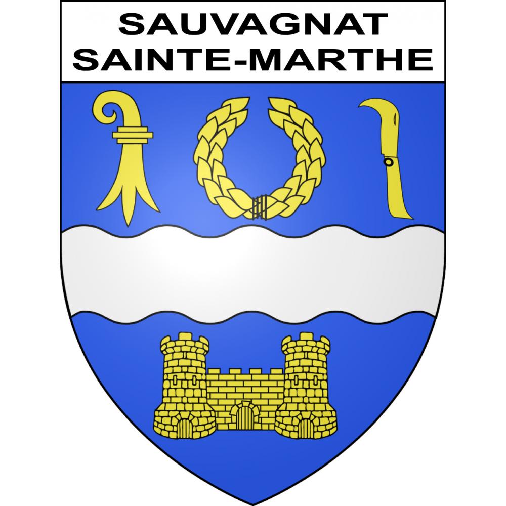 Stickers coat of arms Sauvagnat-Sainte-Marthe adhesive sticker