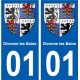 01 Divonne-les-Bains ville autocollant plaque sticker