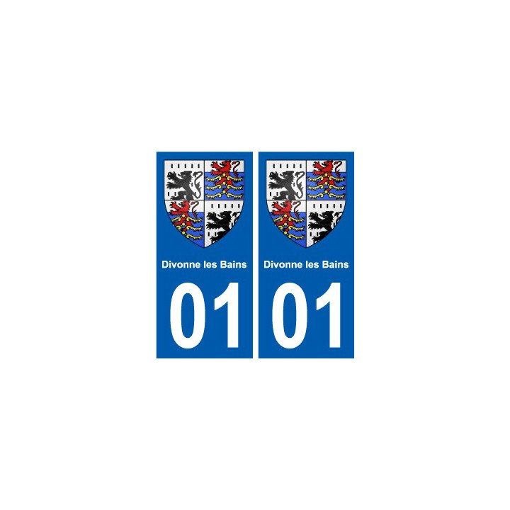 01 Divonne-les-Bains ville autocollant plaque sticker