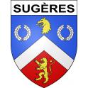 Pegatinas escudo de armas de Sugères adhesivo de la etiqueta engomada