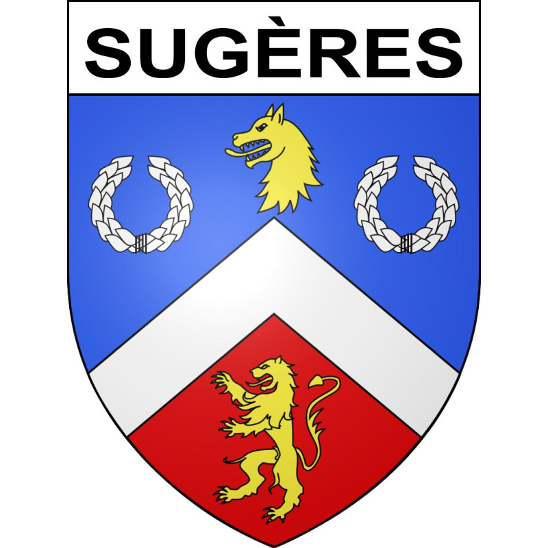 Stickers coat of arms Sugères adhesive sticker