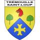 Pegatinas escudo de armas de Trémouille-Saint-Loup adhesivo de la etiqueta engomada