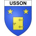 Usson 63 ville sticker blason écusson autocollant adhésif