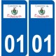 01 Échenevex logo ville autocollant plaque sticker