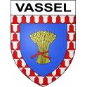 Vassel 63 ville sticker blason écusson autocollant adhésif