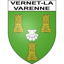 Vernet-la-Varenne 63 ville sticker blason écusson autocollant adhésif
