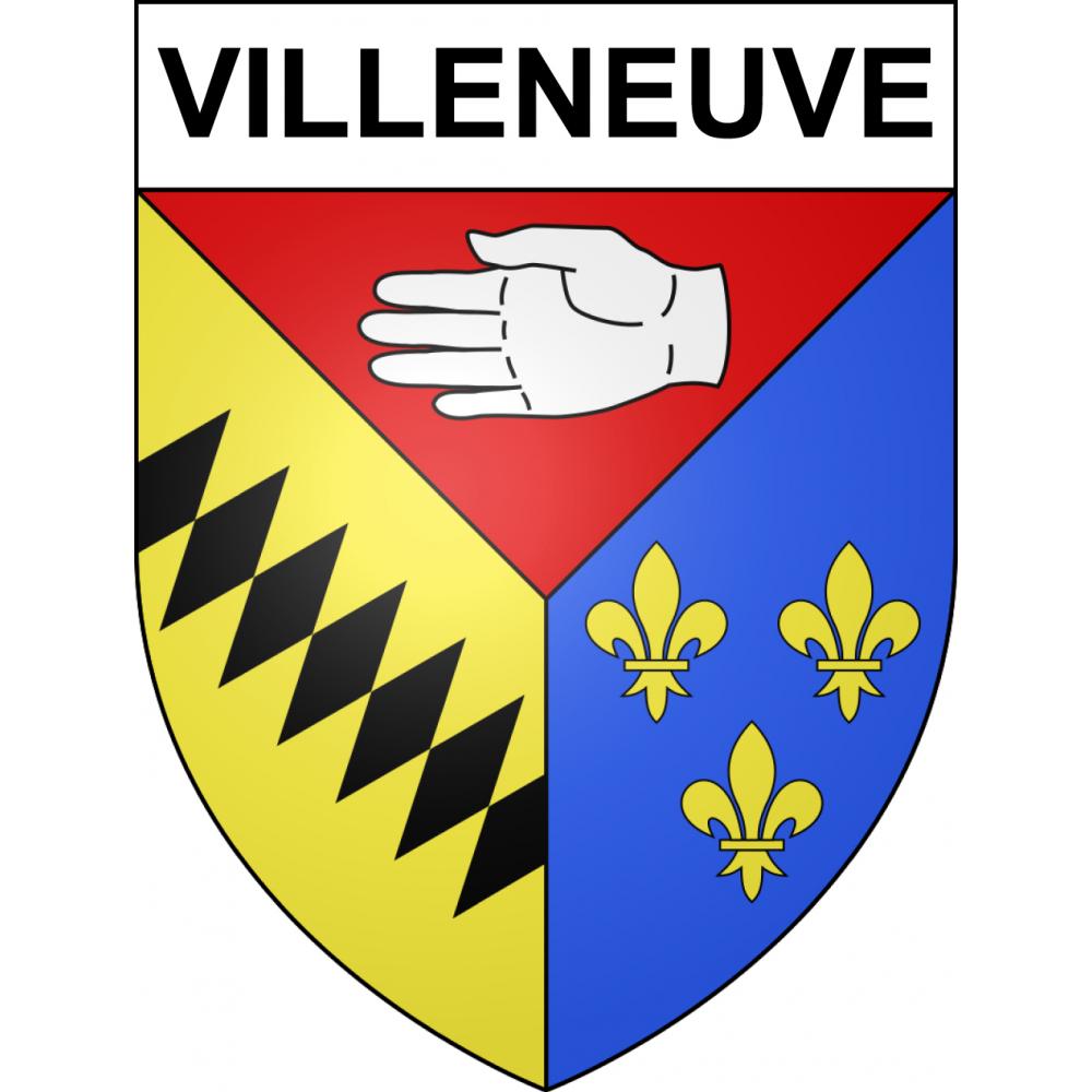 Villeneuve Sticker wappen, gelsenkirchen, augsburg, klebender aufkleber