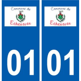 01 Échenevex logo ville autocollant plaque sticker