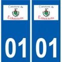 01 Échenevex logo ville autocollant plaque sticker