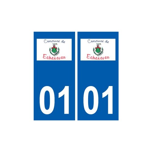 01 Échenevex logo ville autocollant plaque sticker