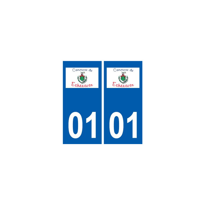 01 Échenevex logo ville autocollant plaque sticker