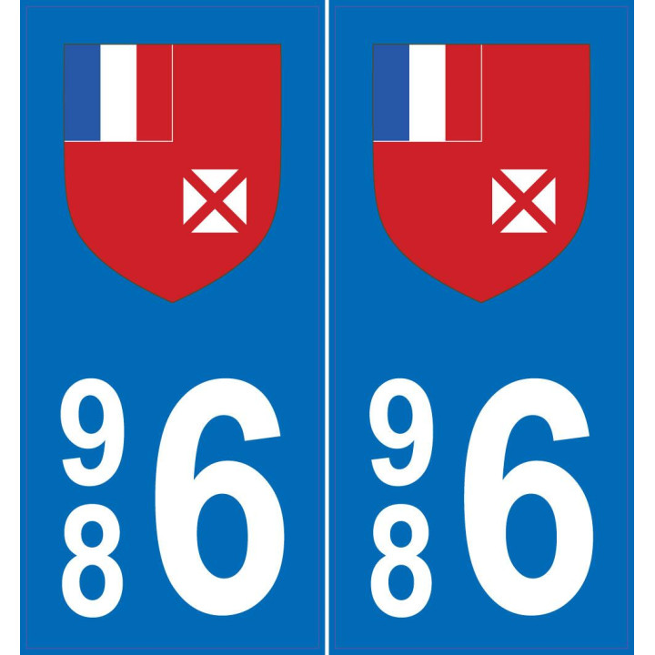 986 Wallis et Futuna Blason Collectivité d'Outre Mer autocollant plaque immatriculation auto ville sticker logo32703