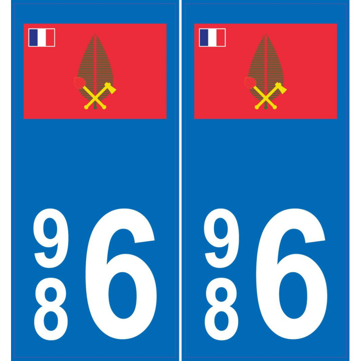 986 Royaume d'Alo Wallis-et-Futuna Collectivité d'Outre Mer sticker autocollant plaque immatriculation auto logo32710