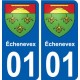 01 Échenevex ville autocollant plaque sticker