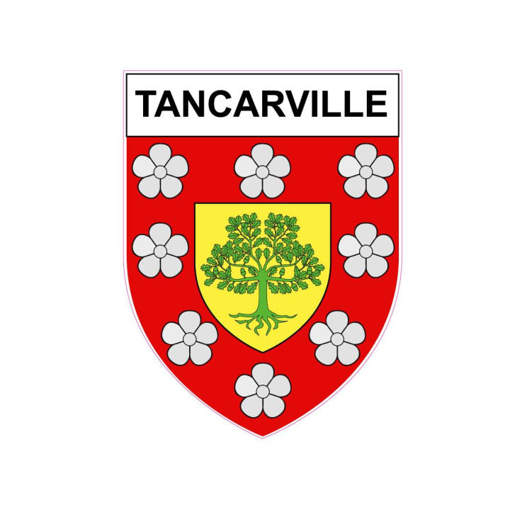 Tancarville 76 ville sticker blason écusson autocollant adhésif