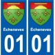 01 Échenevex ville autocollant plaque sticker