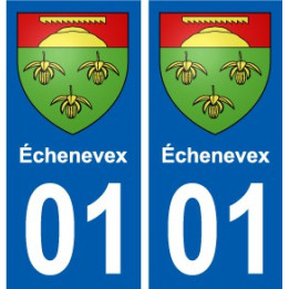 01 Échenevex ville autocollant plaque sticker