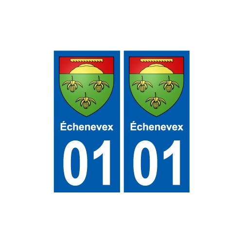 01 Échenevex ville autocollant plaque sticker