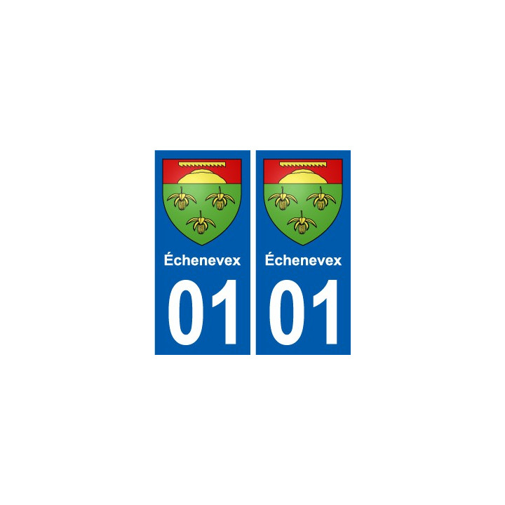 01 Échenevex ville autocollant plaque sticker