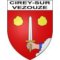 Pegatinas escudo de armas de Cirey-sur-Vezouze adhesivo de la etiqueta engomada