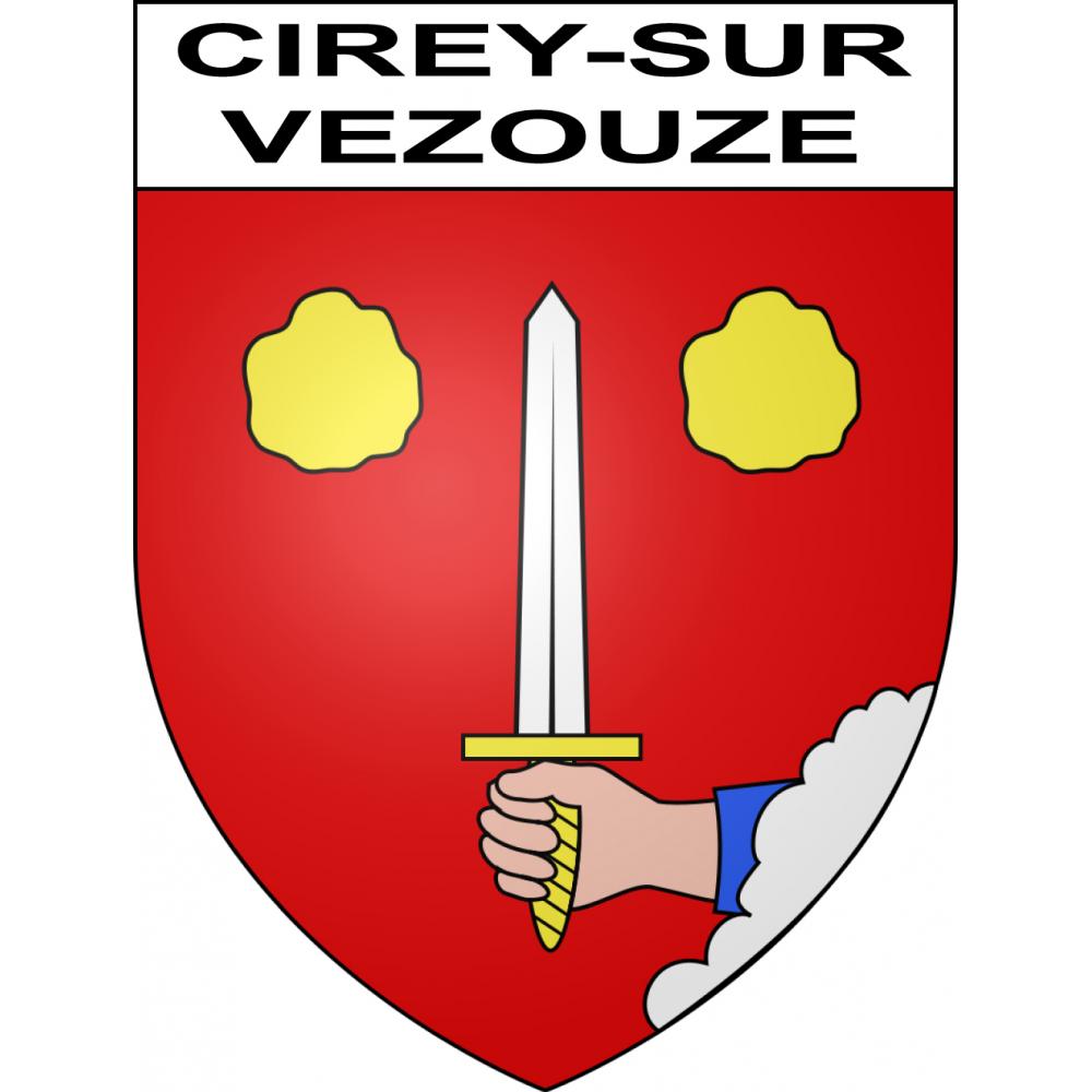 Pegatinas escudo de armas de Cirey-sur-Vezouze adhesivo de la etiqueta engomada