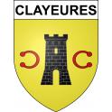Pegatinas escudo de armas de Clayeures adhesivo de la etiqueta engomada