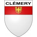 Pegatinas escudo de armas de Clémery adhesivo de la etiqueta engomada