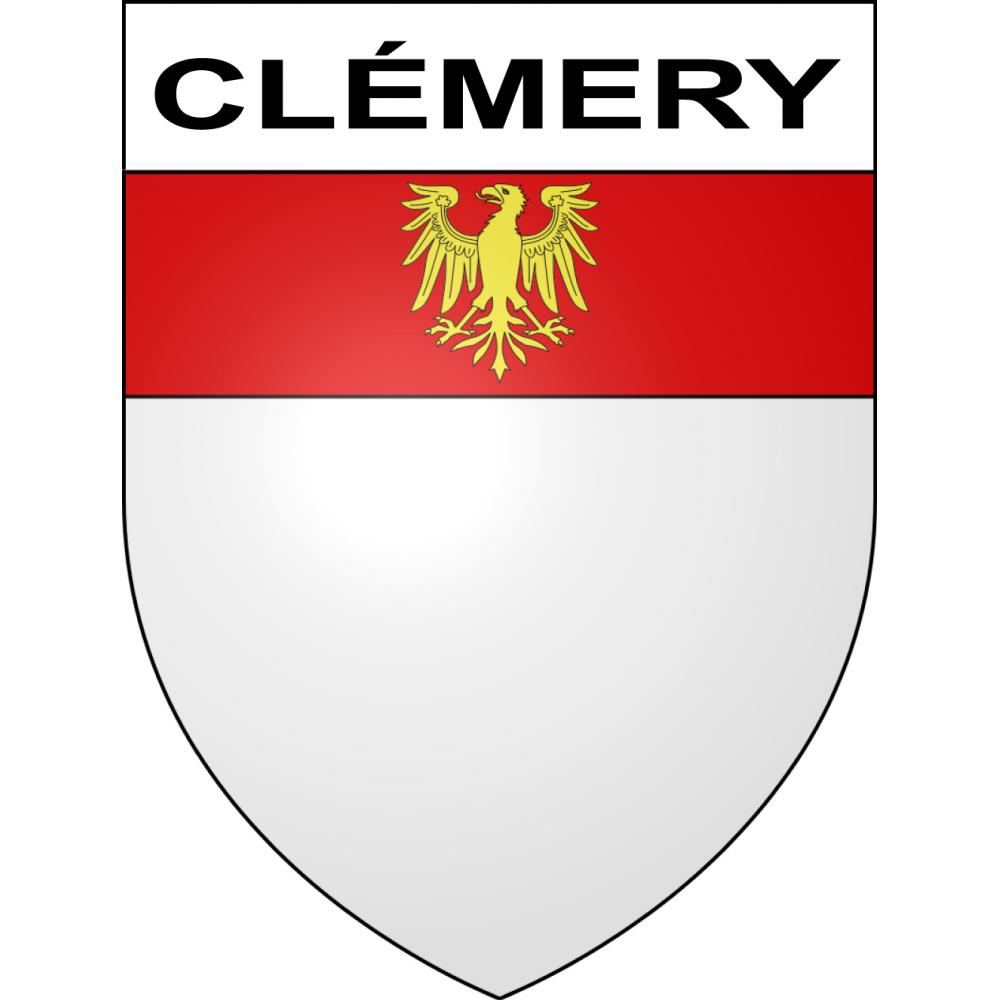 Pegatinas escudo de armas de Clémery adhesivo de la etiqueta engomada
