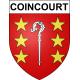 Pegatinas escudo de armas de Coincourt adhesivo de la etiqueta engomada