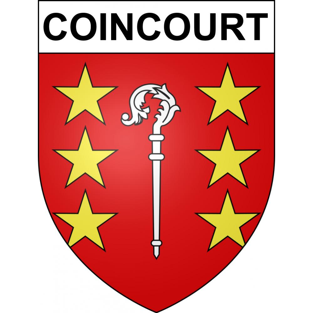 Pegatinas escudo de armas de Coincourt adhesivo de la etiqueta engomada