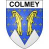 Pegatinas escudo de armas de Colmey adhesivo de la etiqueta engomada