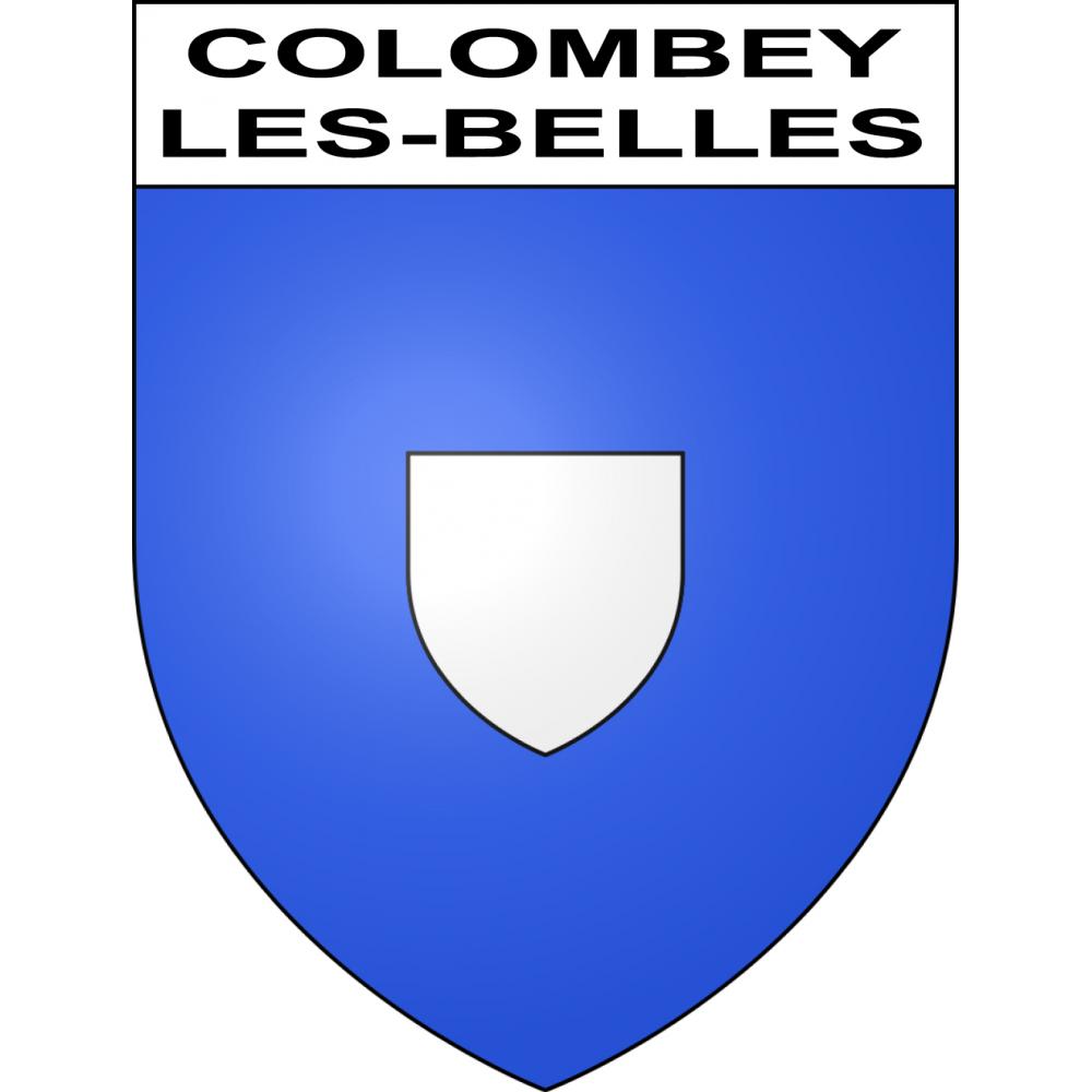 Pegatinas escudo de armas de Colombey-les-Belles adhesivo de la etiqueta engomada